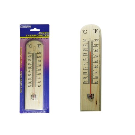 FAMILYMAID 55 x 26 cm Wood Jumbo Thermometer 96PK 19031
